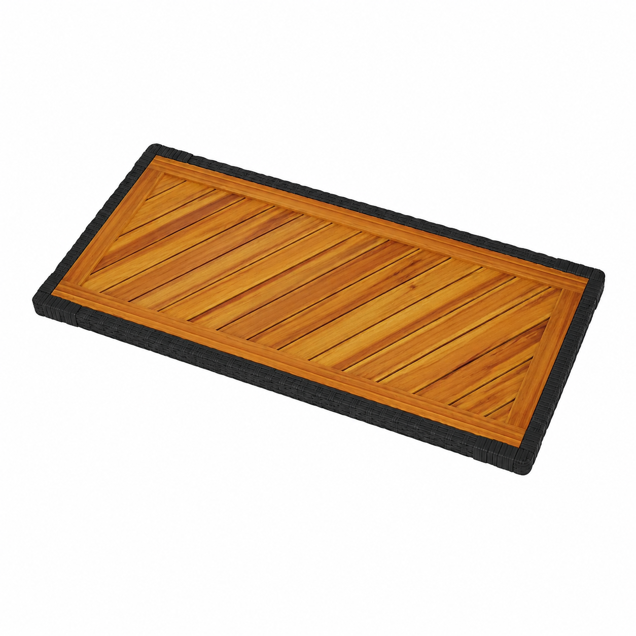 Table d'extérieur en bois noir 100x40x75 cm