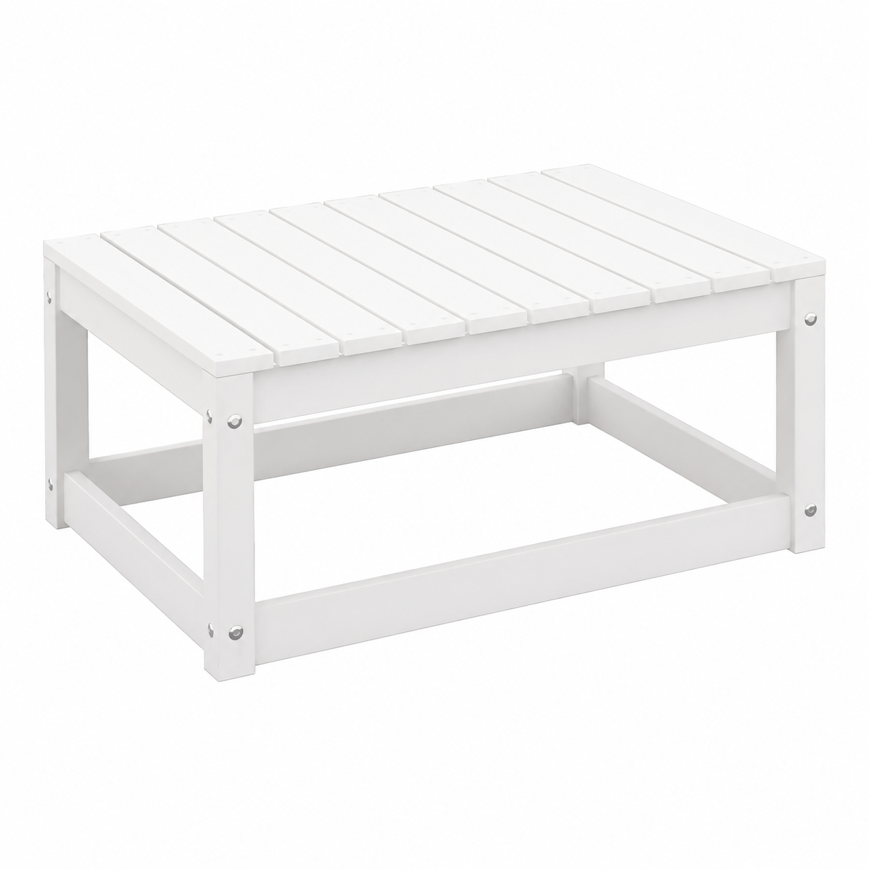Ensemble de 2 canapés de jardin avec coussins en bois blanc