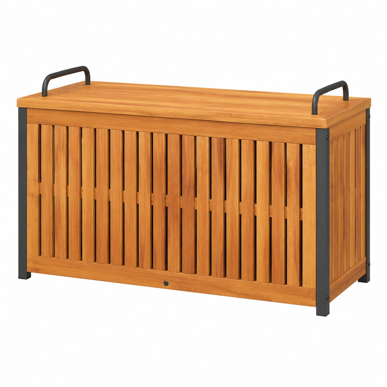 Coffre de Rangement Extérieur en Acacia et Acier