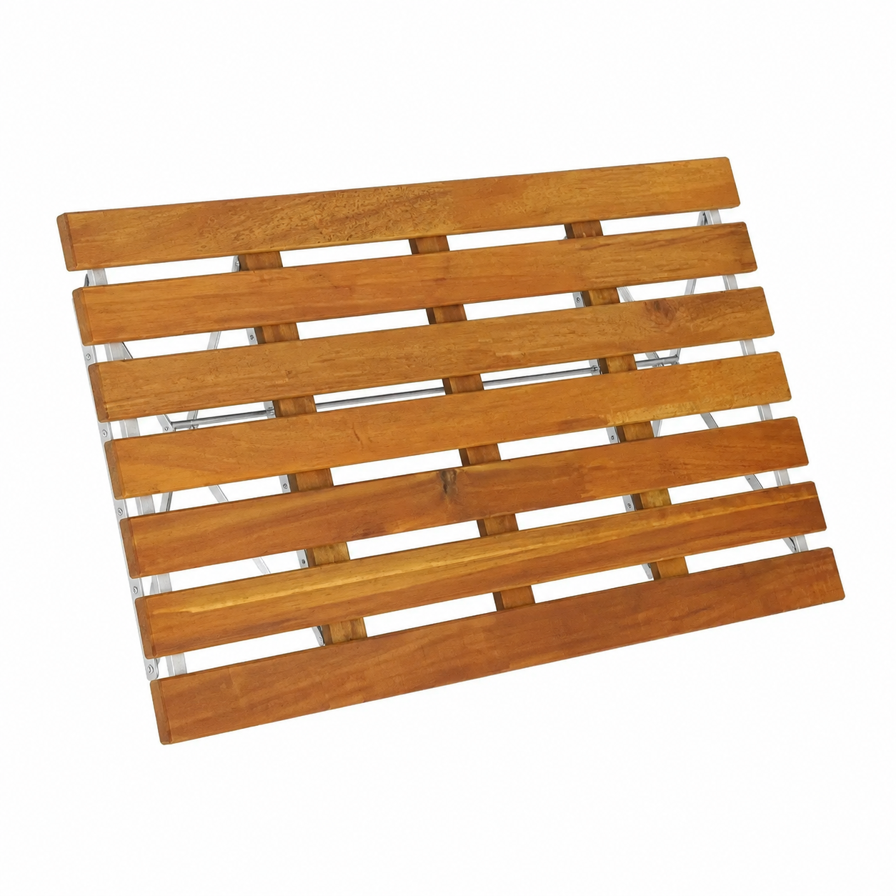 Table de jardin pliante en bois et acier 100x54x71cm