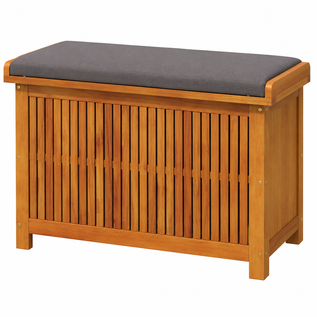 Coffre de rangement extérieur en acacia 90x50x60,5 cm