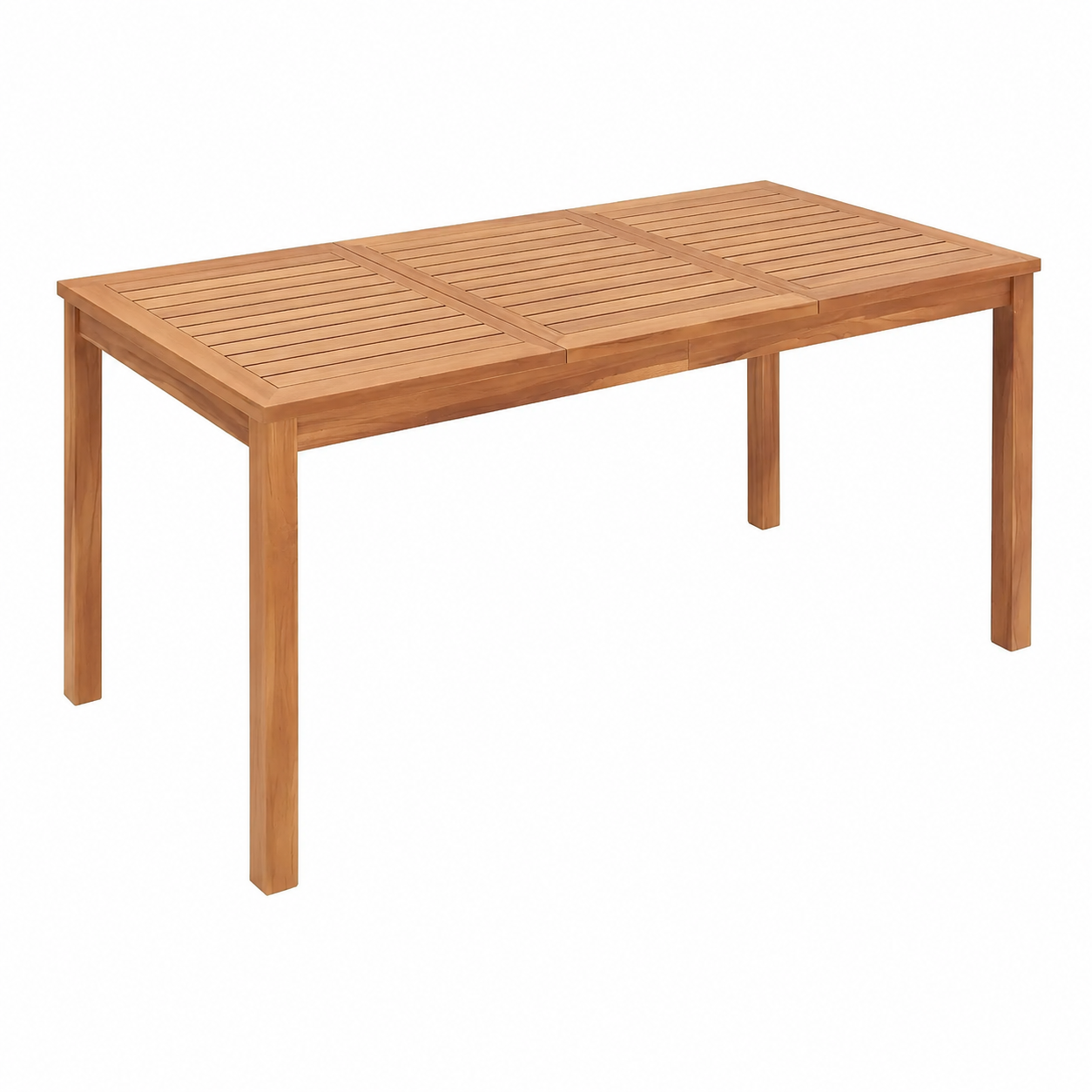 Table à dîner extérieure en teck 180x90x77 cm