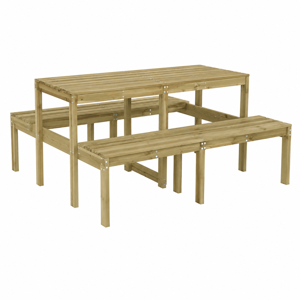 Table de jardin en bois naturelle