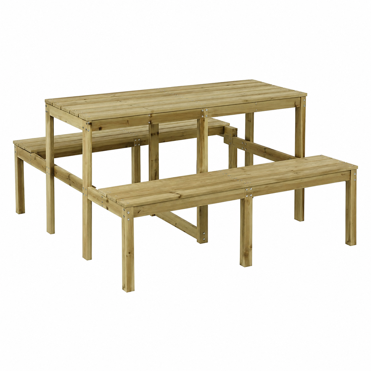 Table de jardin en bois naturelle