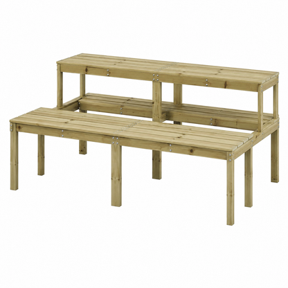 Table de jardin en bois naturelle