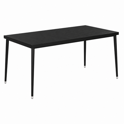 Table de jardin en acier et verre 200x100 cm