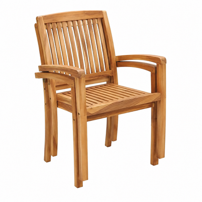 Ensemble de 2 chaises de jardin avec coussins anthracite en teck
