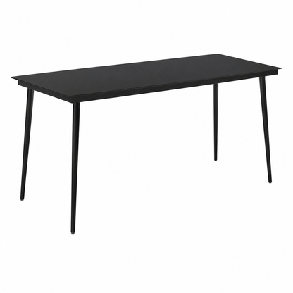 Table de jardin en acier et verre 200x100 cm