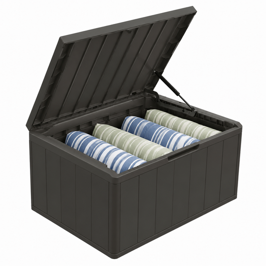 Coffre de rangement résistant aux intempéries pour extérieur