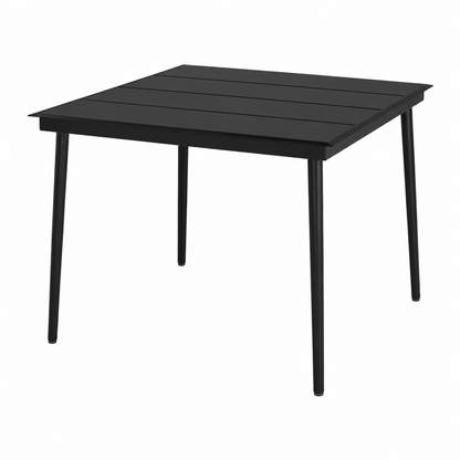 Table de jardin en acier et verre 200x100 cm