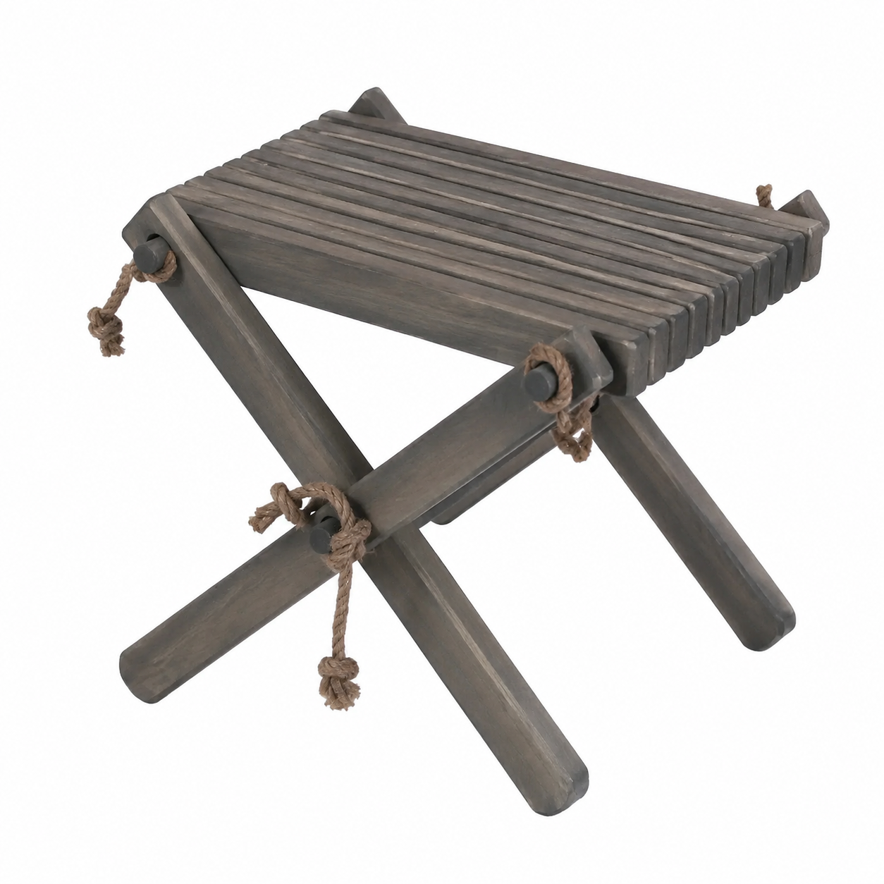 Chaise longue scandinave avec repose-pieds gris