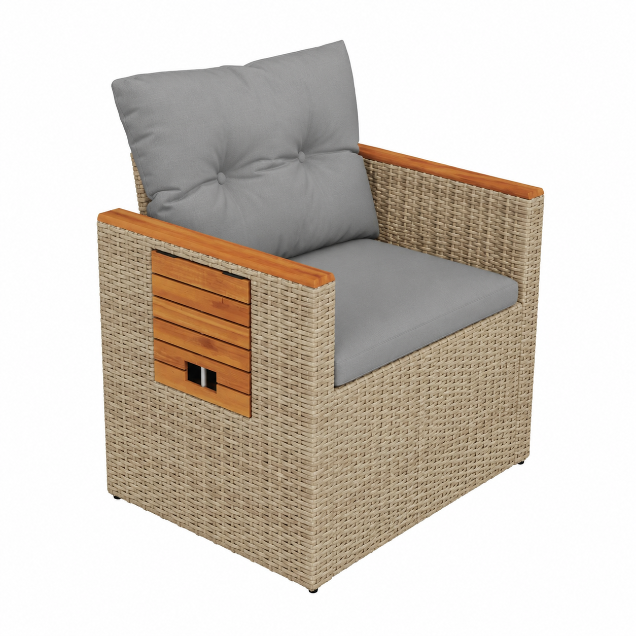 Sofa d'extérieur 2 places avec coussins beige