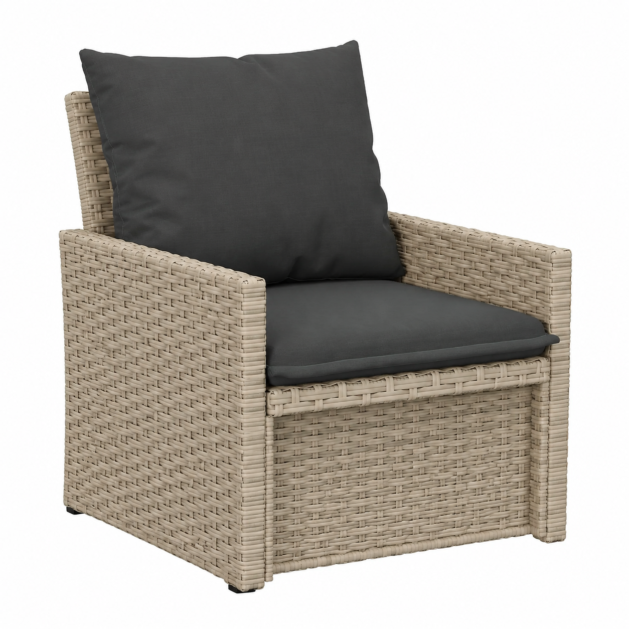 Ensemble de mobilier d'extérieur 5 pièces avec coussins gris