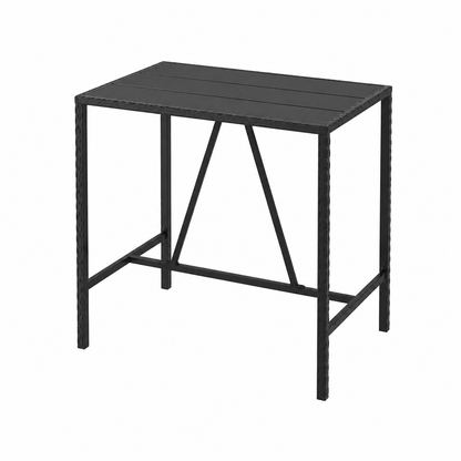 Ensemble de mobilier de jardin 5 pièces en rotin et acacia