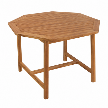 Table carrée de jardin en bois de teck 110x110x75 cm