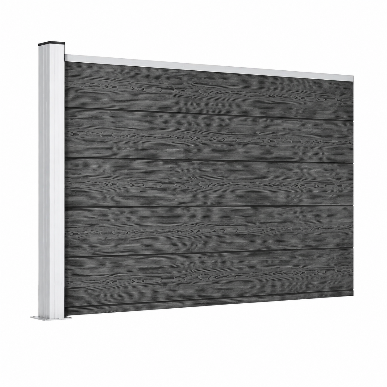 Panneau de jardin en composite noir 175x105