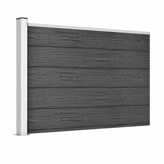Panneau de jardin en composite noir 175x105