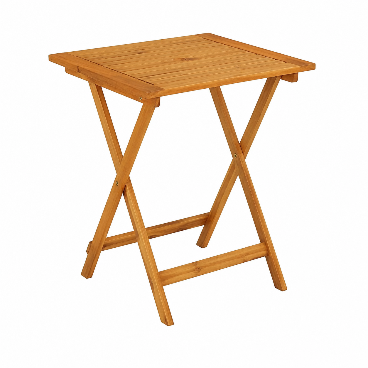 Table de jardin pliante carrée en bois