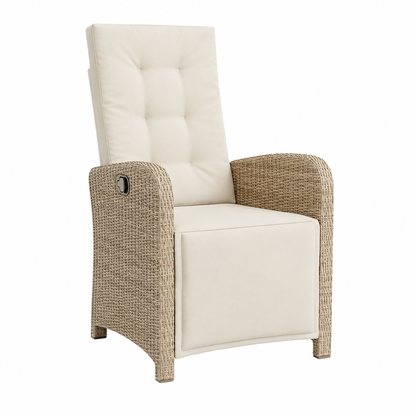 Ensemble de 2 chaises de jardin inclinables avec repose-pied