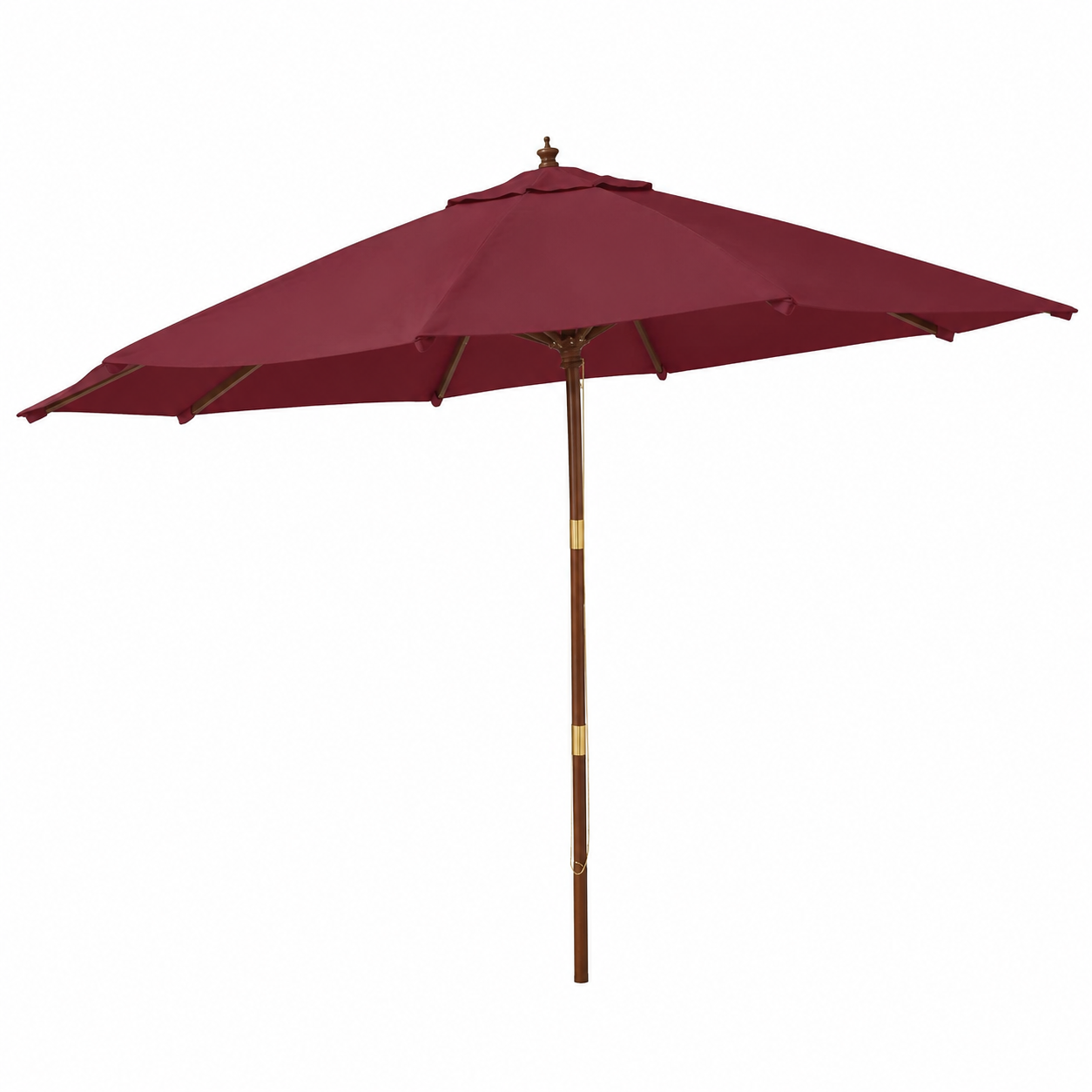 Grand parasol de jardin rouge bordeaux réglable