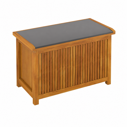 Coffre de rangement extérieur en acacia 90x50x60,5 cm