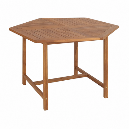 Table carrée de jardin en bois de teck 110x110x75 cm