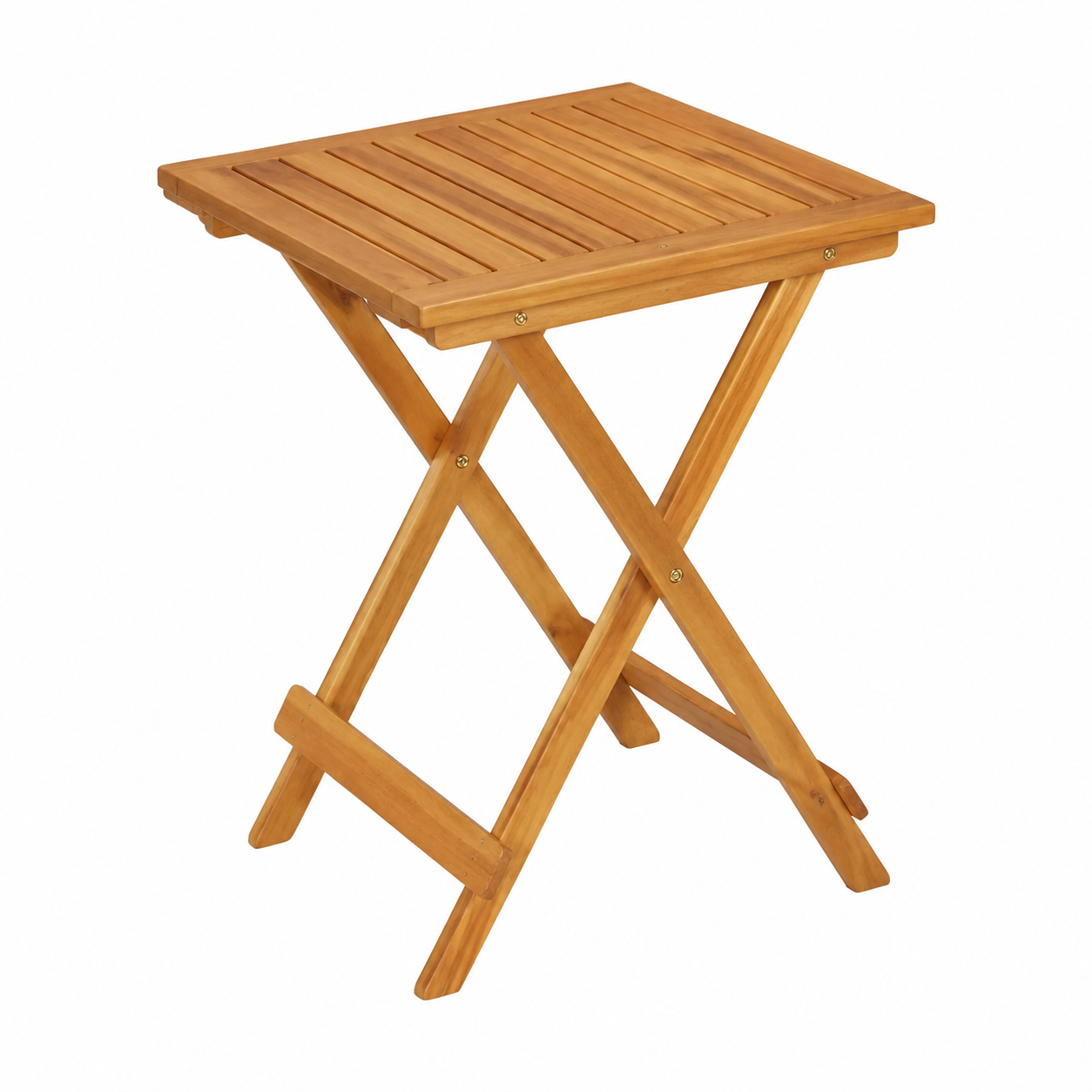 Table de jardin pliante carrée en bois