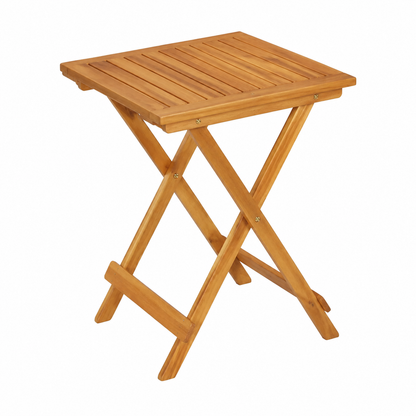 Table de jardin pliante carrée en bois