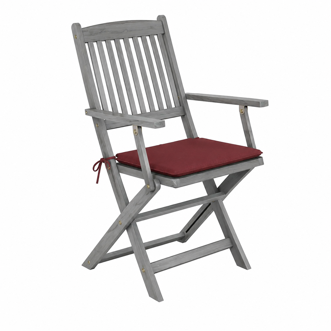 Ensemble de 4 chaises pliantes d'extérieur avec coussins