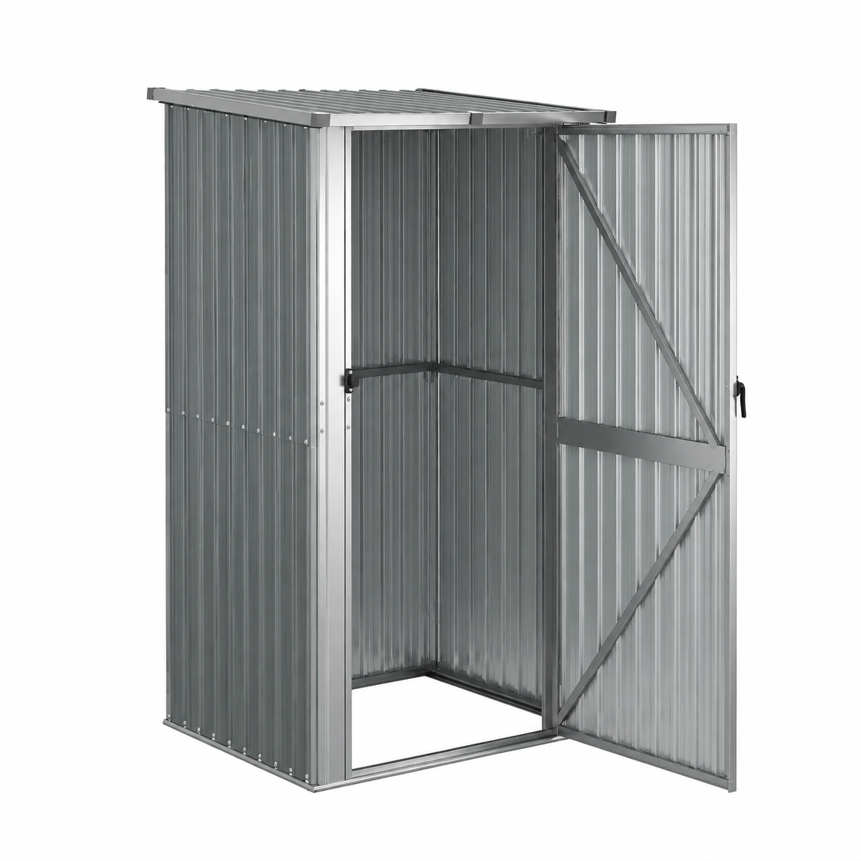 Cabane de jardin en bois gris 120x100x210 cm
