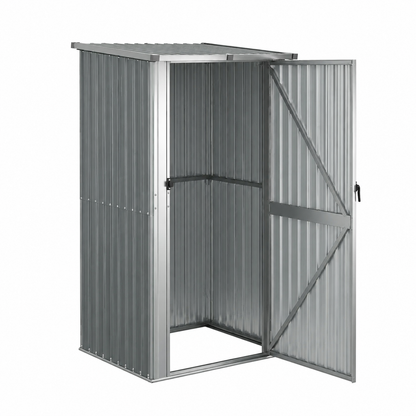 Cabane de jardin en bois gris 120x100x210 cm