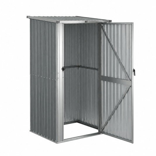 Cabane de jardin en bois gris 120x100x210 cm