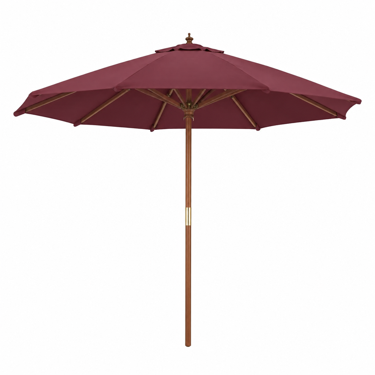 Grand parasol de jardin rouge bordeaux réglable