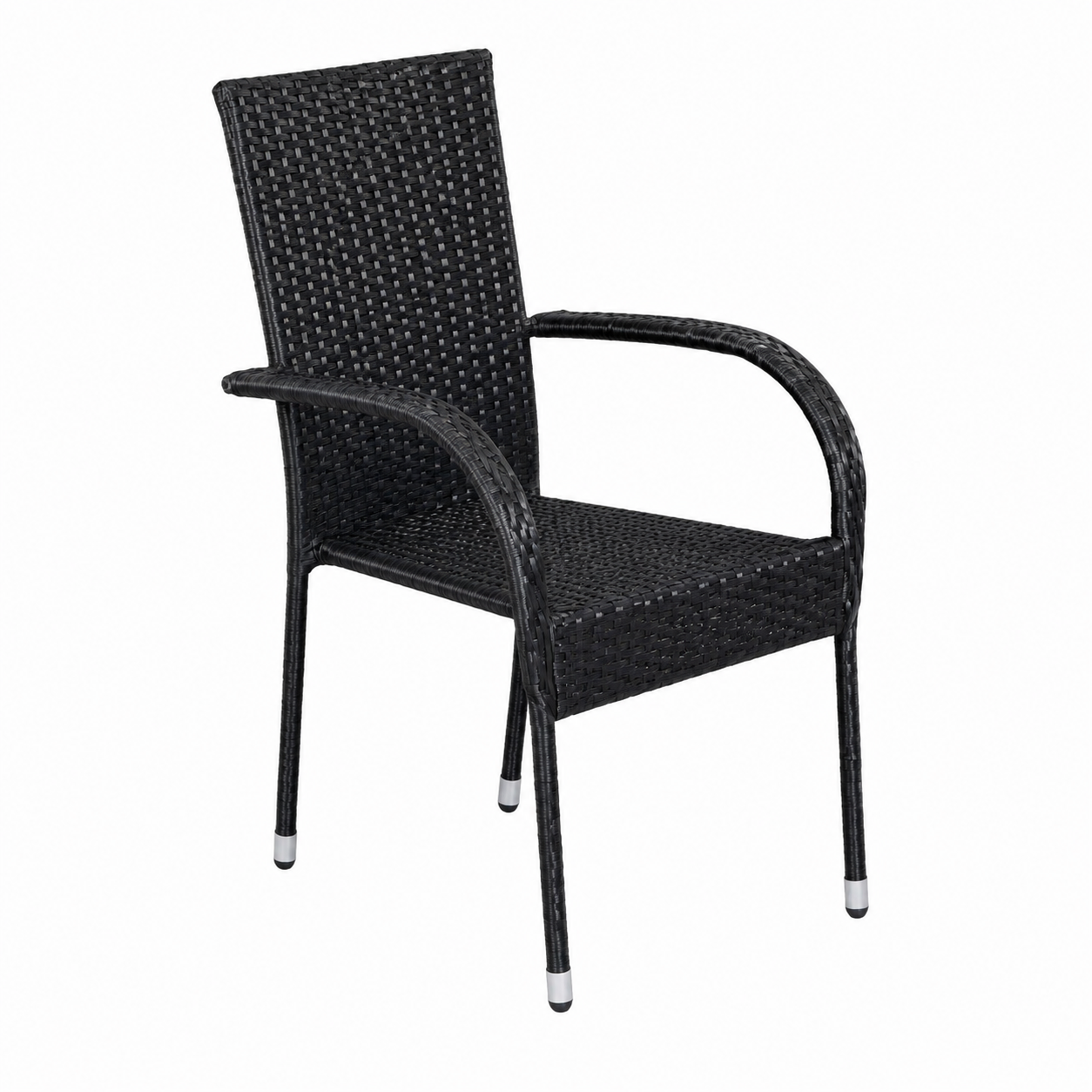 Mobilier de jardin élégant 3 pièces noir