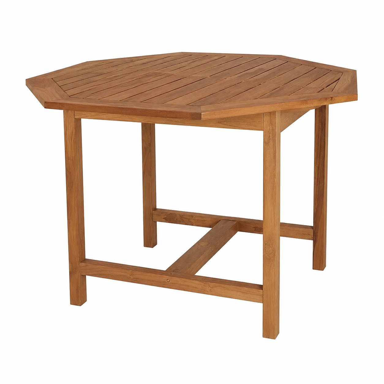 Table carrée de jardin en bois de teck 110x110x75 cm