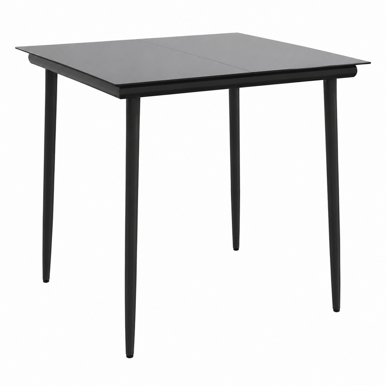 Ensemble de mobilier de jardin avec coussins, 3 pièces, noir