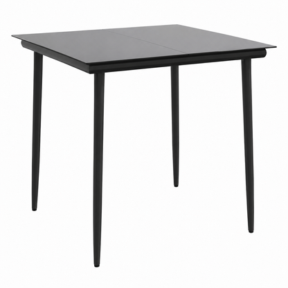 Ensemble de mobilier de jardin avec coussins, 3 pièces, noir