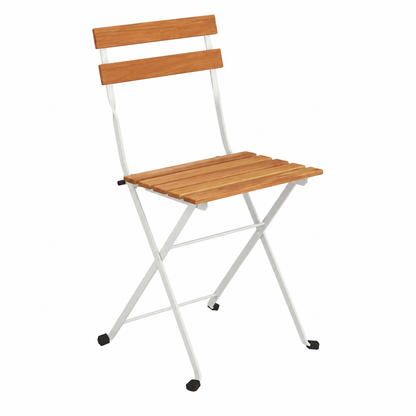 Lot de 6 chaises de bistrot pliantes en bois et acier