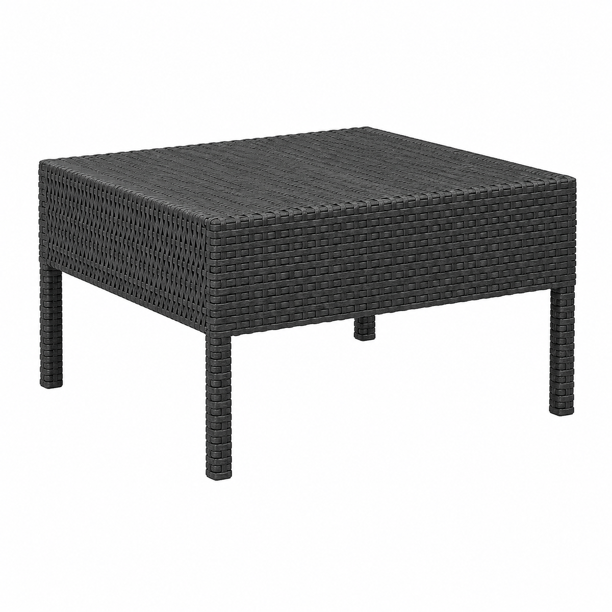 Ensemble de mobilier de jardin 6 pièces avec coussins en résine tressée