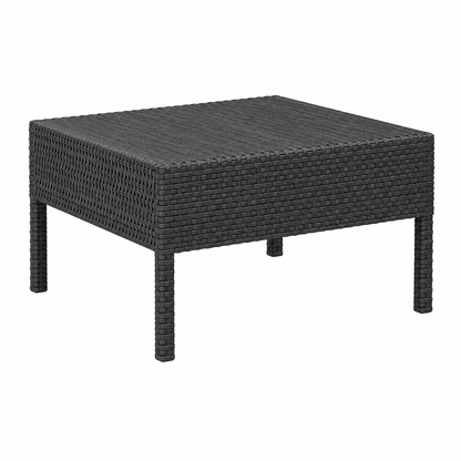 Ensemble de mobilier de jardin 6 pièces avec coussins en résine tressée