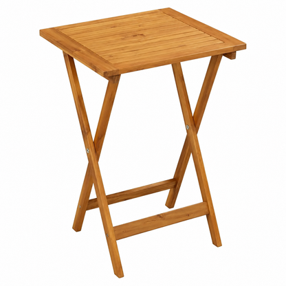 Table de jardin pliante carrée en bois