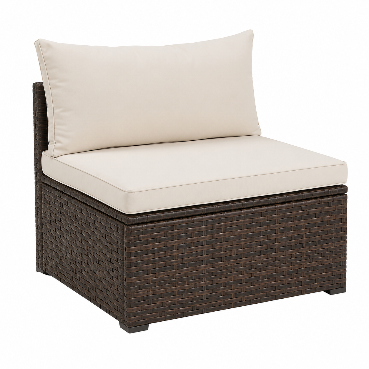 Ensemble mobilier d'extérieur 12 pièces marron en résine