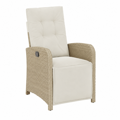 Ensemble de 2 chaises de jardin inclinables avec repose-pied