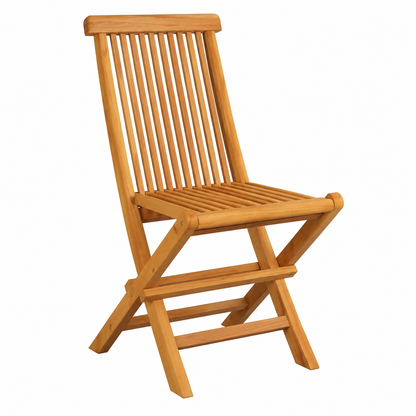 Lot de 8 chaises de jardin gris en teck