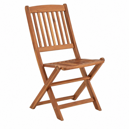 Ensemble de 6 chaises de jardin pliables avec coussins en bois d'acacia