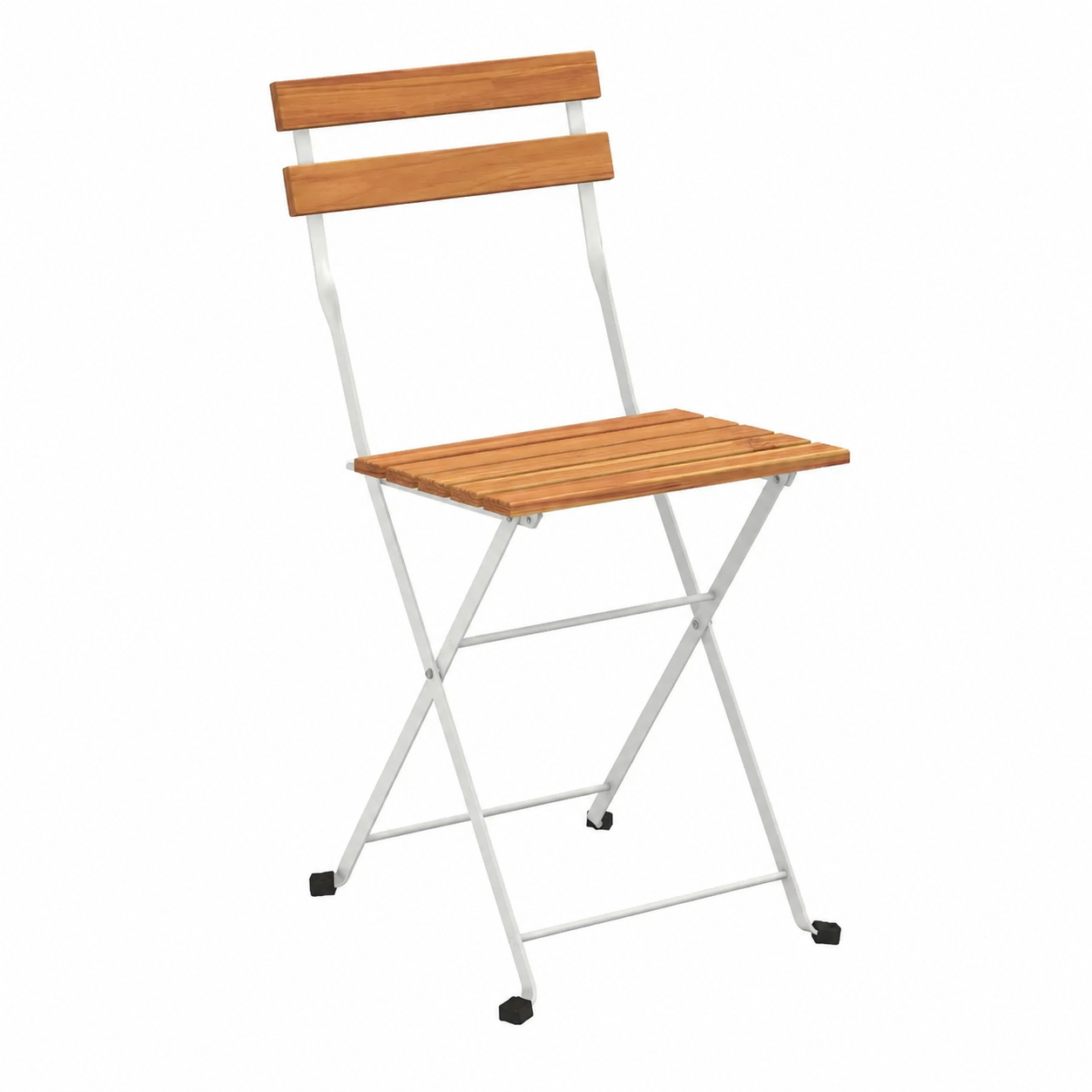Lot de 6 chaises de bistrot pliantes en bois et acier