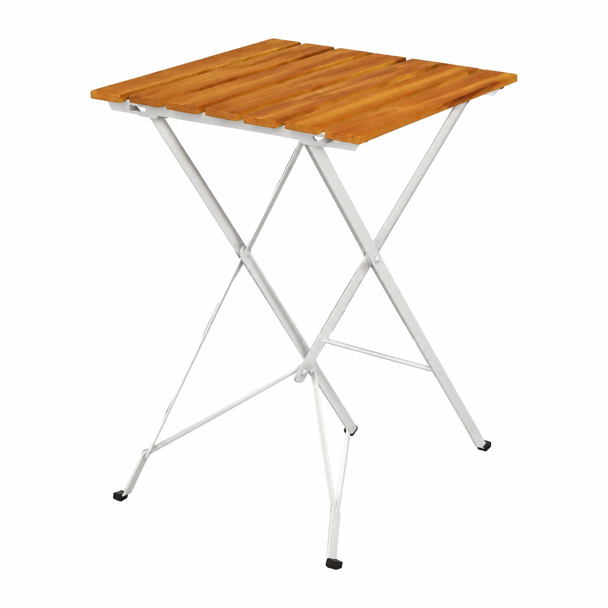 Table de jardin pliante en bois et acier 100x54x71cm