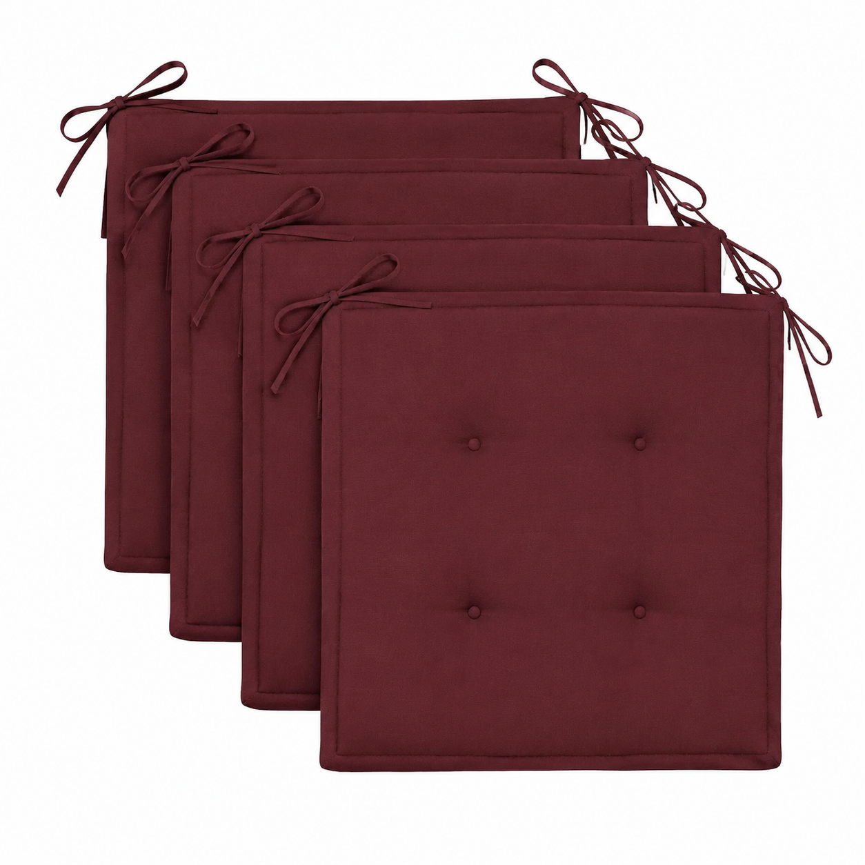 Ensemble de 4 chaises pliantes d'extérieur avec coussins