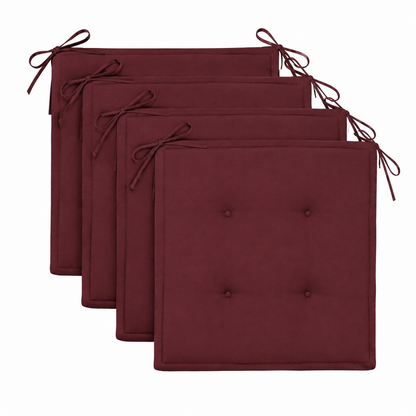 Ensemble de 4 chaises pliantes d'extérieur avec coussins
