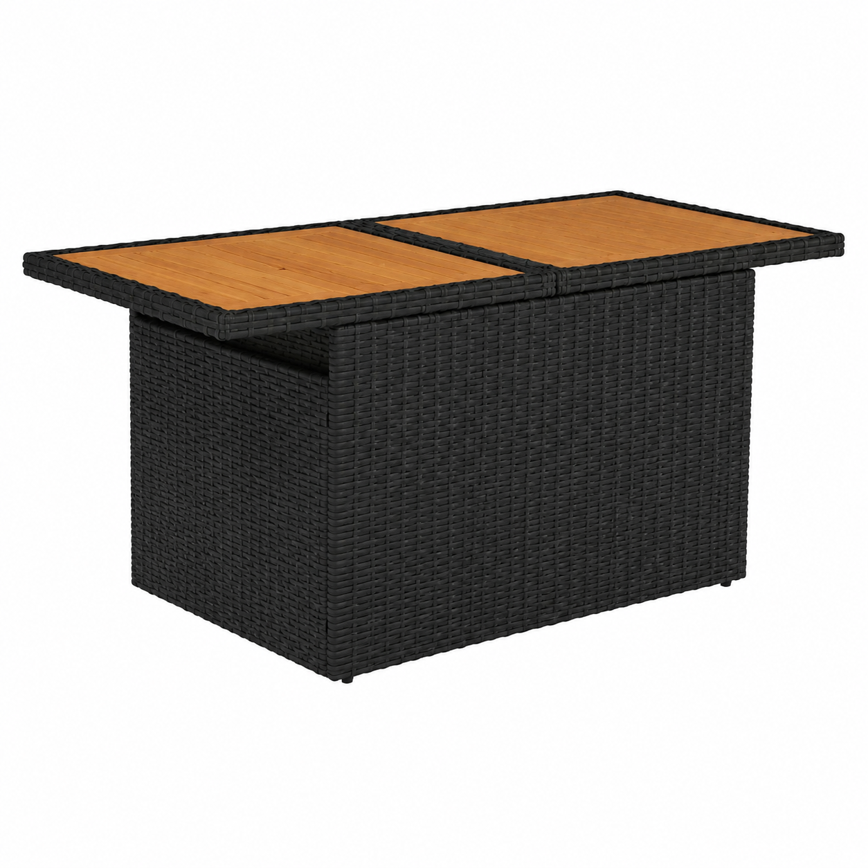 Ensemble de mobilier extérieur 8 pièces avec coussins noirs en résine
